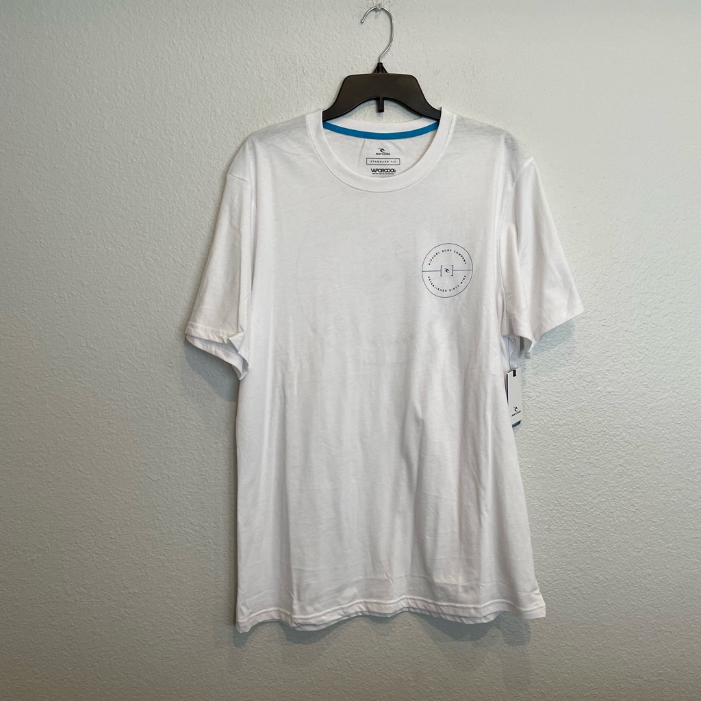 Nwt Mens Ripcurl White Surfer T Shirt  Fits Like Xl  Brand New